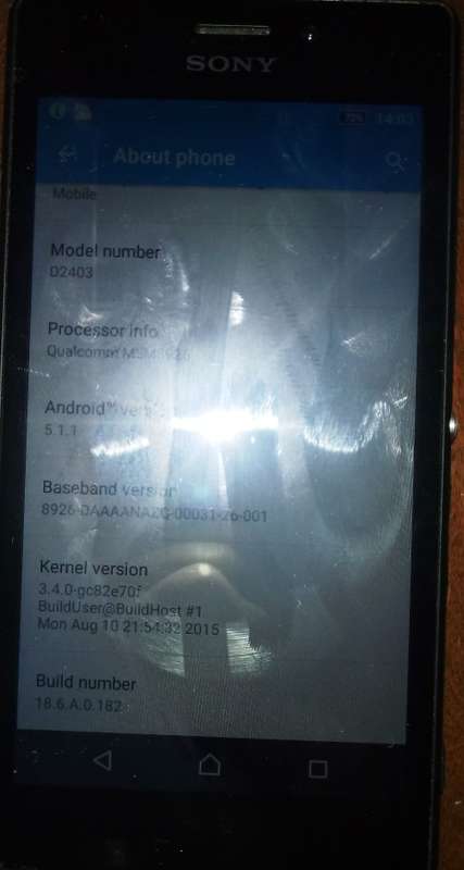 SONY XPERIA M2 D2403 ***needs attention***