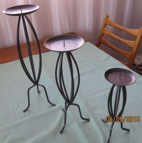 Iron Candle Holders - set of 3
