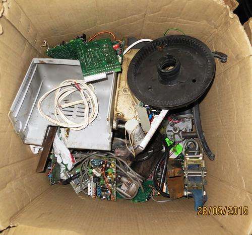 Box of Scrapped Gate Motor components
