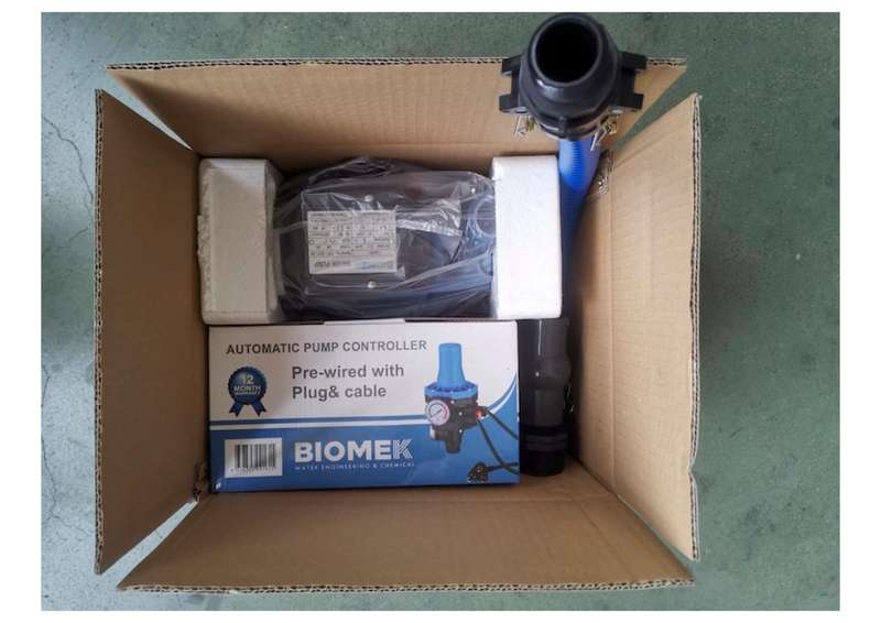 Biomek Booster Pump KIT (0,37kW) with Auto Controller & suction hose kit.