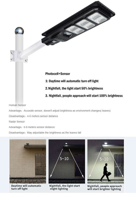 Solar Street Light 600W (incl Solar Panel, Remote & Pole)