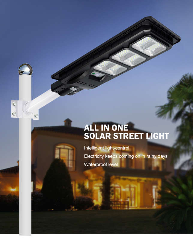 Solar Street Light 600W (incl Solar Panel, Remote & Pole)