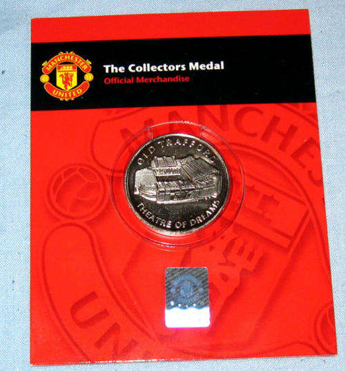 Manchester United Collectors Medal Coin Official Merchandise Silver Royal Mint Hologram C UK