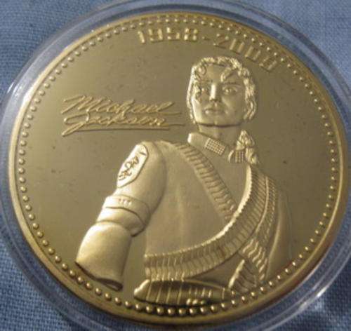 Michael Jackson Commemorative Coin Gold Ben Earth Song ABC Dangerous History USA