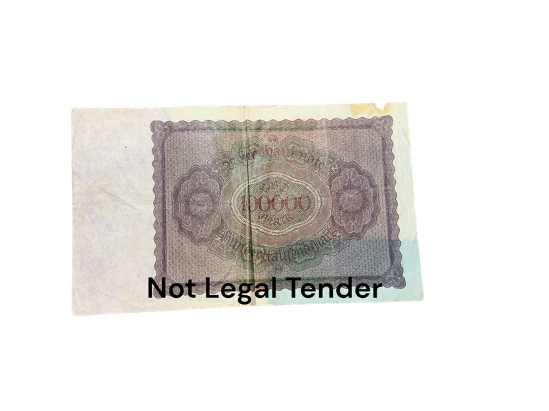 Reichsbanknote 100000 Mark Banknote 1923 Germany Paper Money
