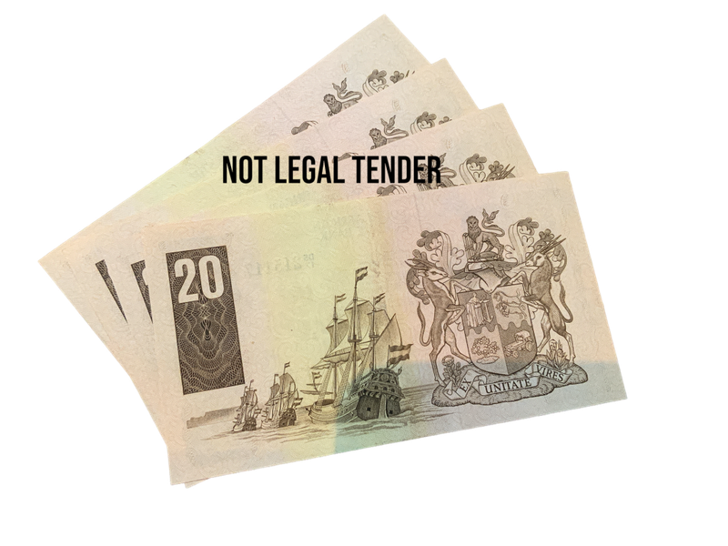Twenty Rand Bank Notes x 4 in Sequence
