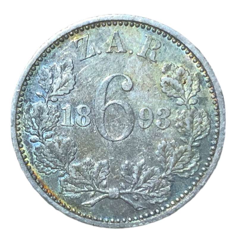 1893 ZAR 6 Pence