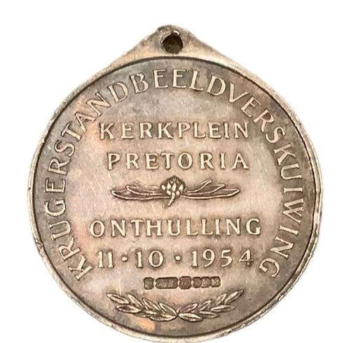 1954 Unveiling of Paul Kruger Statue Sterling Silver Medallion
