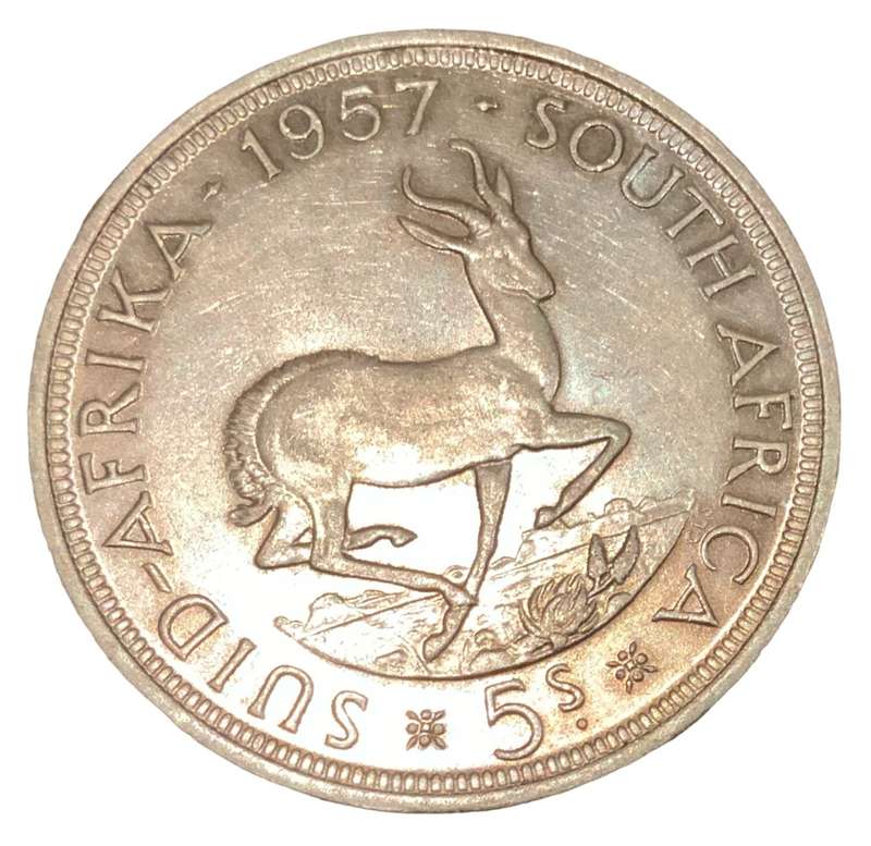 Union of South Africa 1957 5 Shillings