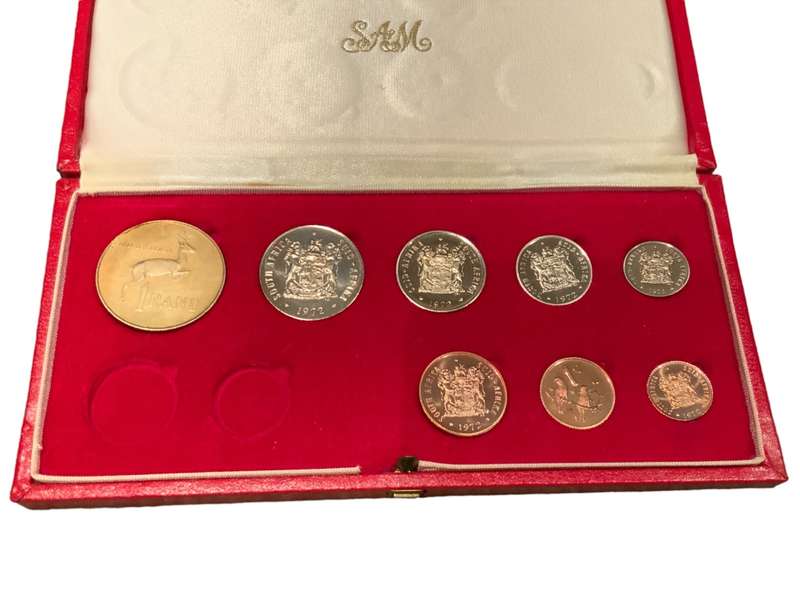 1973 Republic of South Africa Short Proof Set in Long Proof Box