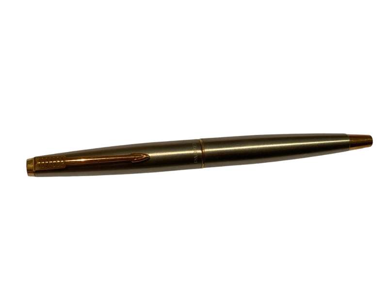 Parker 45 Flighter Fountain Pen - Steel with Gold Trim and Tassie - Made in France