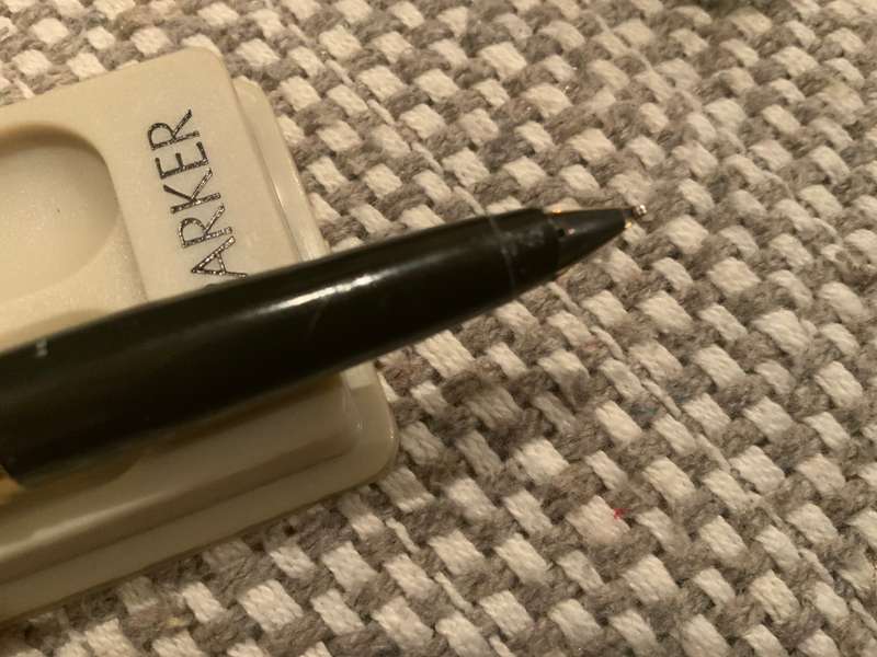 Parker 45 Flighter Fountain Pen - Steel with Gold Trim and Tassie - Made in France