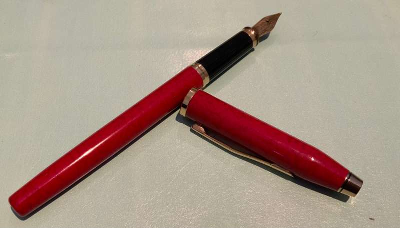 Cross Century Cinnabar Red Fountain Pen - Made in Ireland - Rare