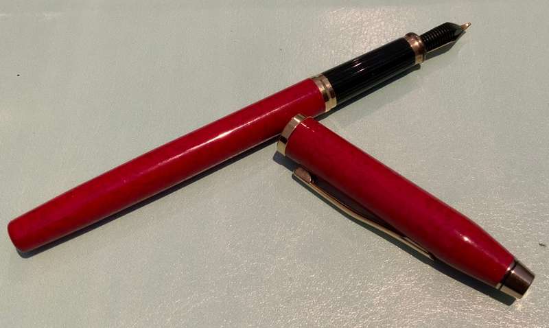 Cross Century Cinnabar Red Fountain Pen - Made in Ireland - Rare