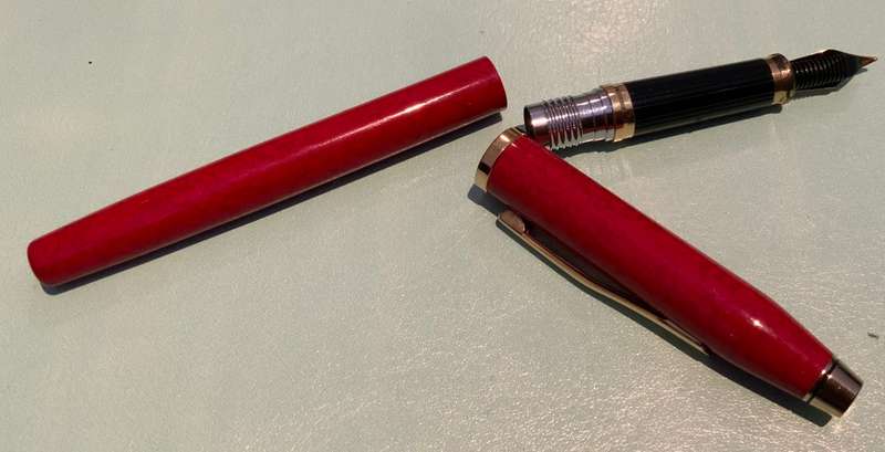 Cross Century Cinnabar Red Fountain Pen - Made in Ireland - Rare
