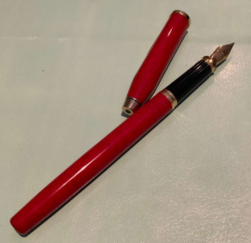 Cross Century Cinnabar Red Fountain Pen - Made in Ireland - Rare