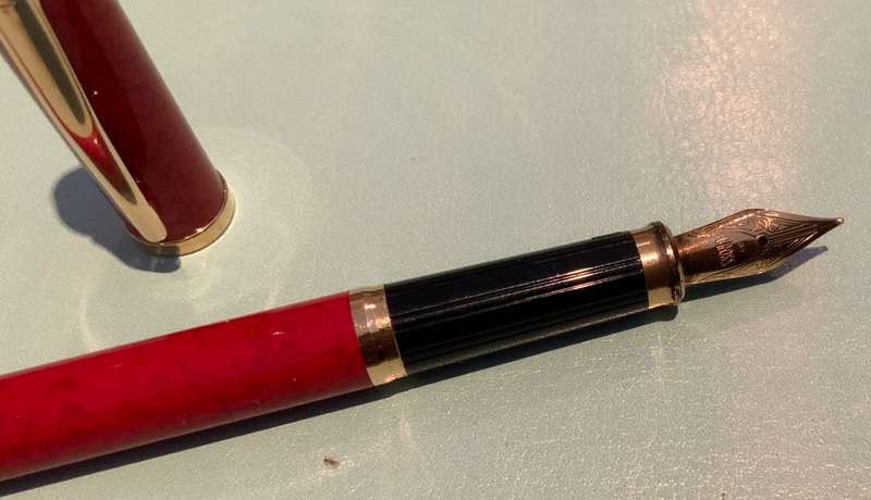 Cross Century Cinnabar Red Fountain Pen - Made in Ireland - Rare