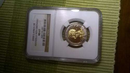 2008 Mandela 90th birthday R5 ms67 ngc graded