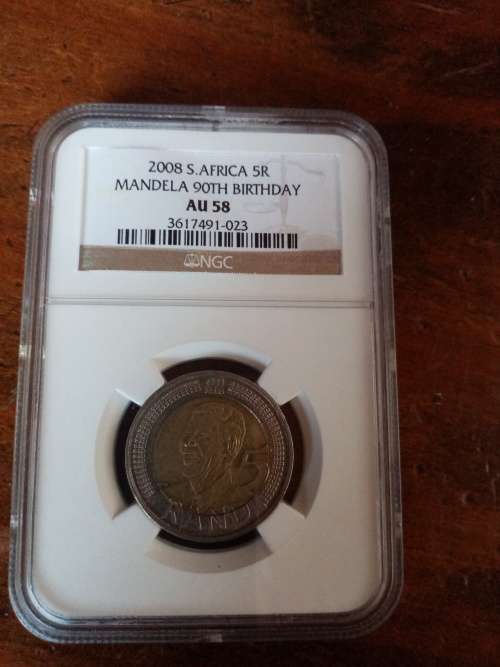 2008 S AFRICA R5 MANDELA 90TH BIRTHDAY AU53