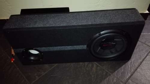 Pioneer 1200W 10" Subwoofer with Starsound Amp in Box - As New.