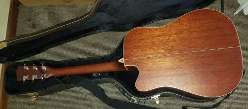 Cort Acoustic steel string Guitar with tuner/pickup and hard carry case