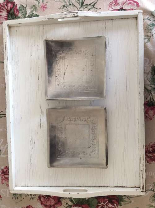 2 silver plated trivets