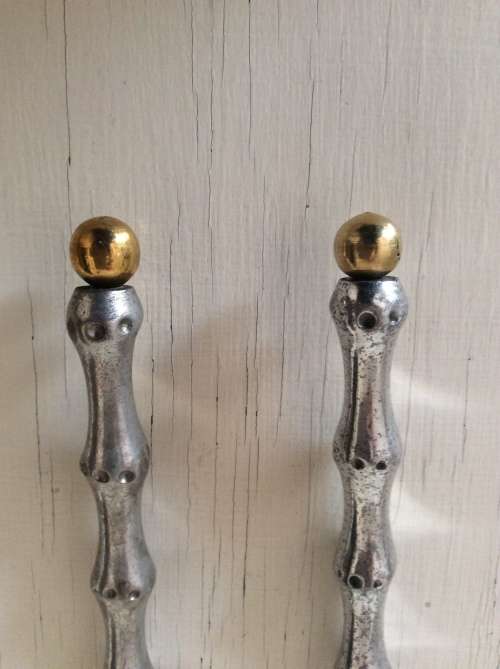 One pair of Pewter Salad Servers