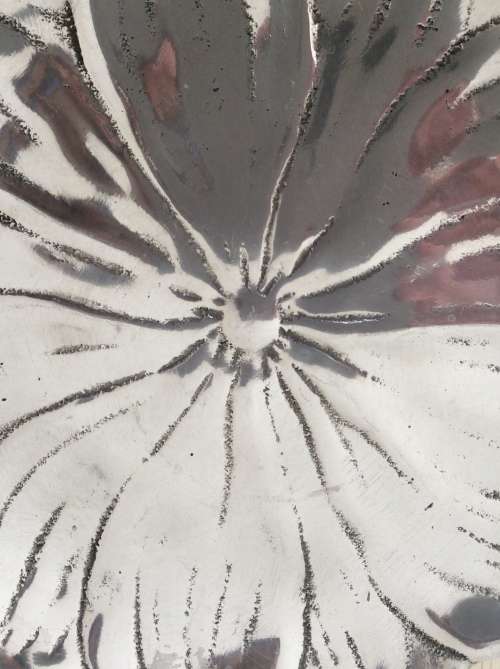Pewter Flower Plate