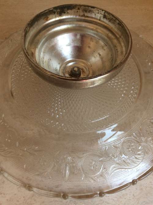 Vintage Crystal Cut Glass and Silver Plated Cake Stand