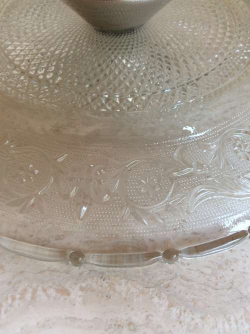 Vintage Crystal Cut Glass and Silver Plated Cake Stand