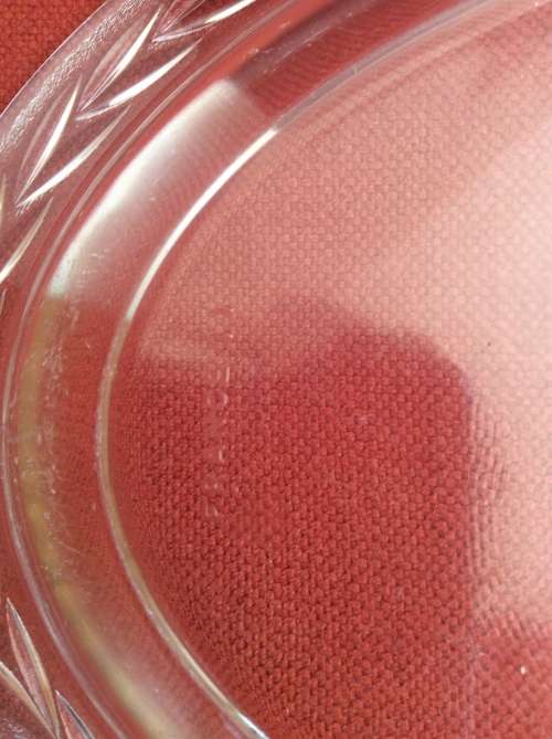 Vintage Oval & Ornate Glass Serving Platter - French