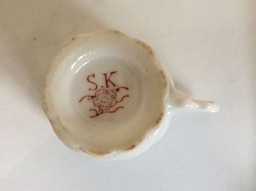 Vintage Demitasse Porcelain Cups & Saucers  - set of 2