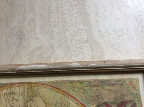 Vintage framed print of Historical World Map:  'Orbis Terrae Compendiosa Descri'