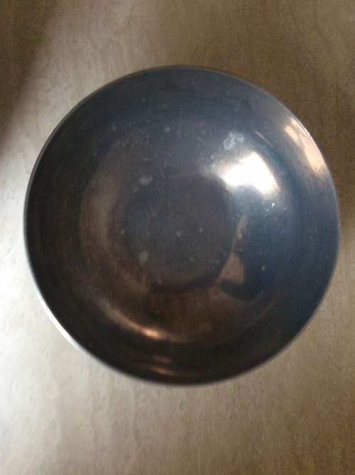 Footed Pewter Fruit Bowl