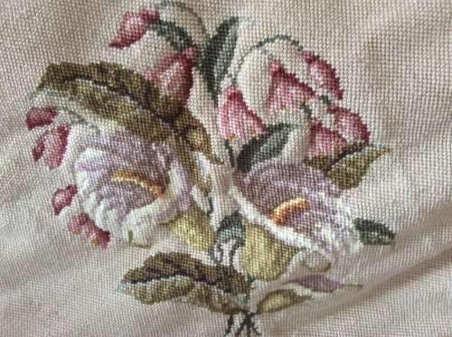Floral  Needlepoint Tapestry Scatter Cushion