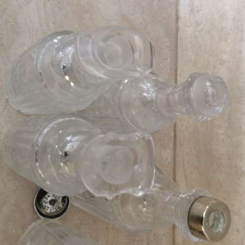 Antique Victorian Crystal & SilverPlate Cruet Set - 1907 (EPNS) {Replacement Opportunity}