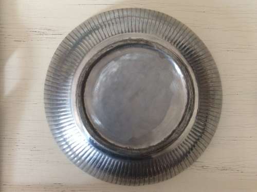 Pewter Salad Serving Dish Fruit Bowl Huge Gorgeous