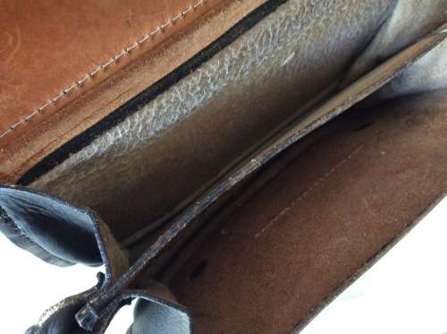 Black Leather Newsboy Man Bag - unique & not too big