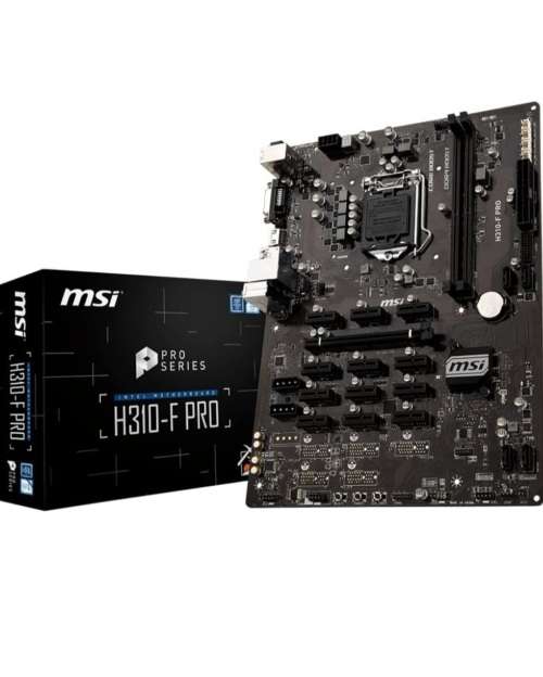 MSI H310 F pro Motherboard and processor with 4gig ram included