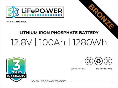 12v 100AH LiFePower Battery