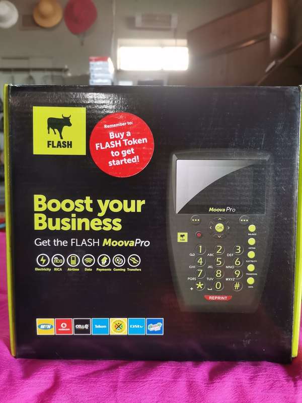 FLASH Moova Pro + Printer * Airtime/Lotto/Electricity machine *