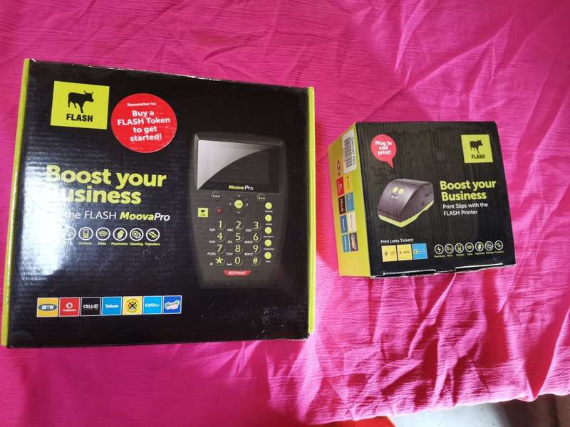 FLASH Moova Pro + Printer * Airtime/Lotto/Electricity machine *