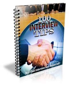 100 Interview Tips - *No Shipping Fee*  Ebook