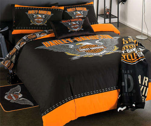 HARLEY DAVIDSON Queen Duvet Cover Set -100% Orginal Brand