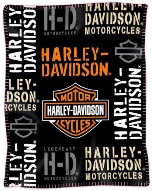 HARLEY DAVIDSON Polar Fleece Throw - The Original Brand and Quality