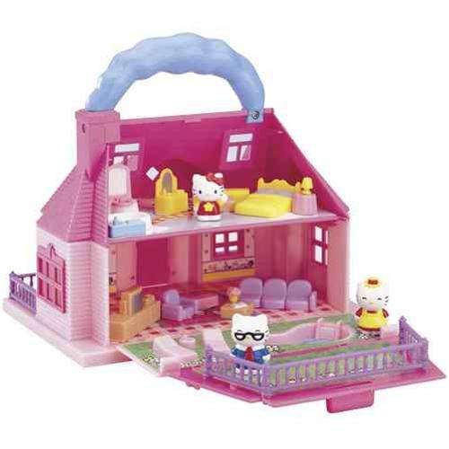 HELLO KITTY Mini Doll House - portable to carry along!