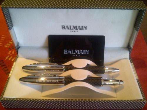 BALMAIN PARIS PEN SET INCLUDING NAME ENGRAVING