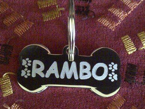 STAINLESS STEEL PET I.D TAG (BONE MEDIUM) INCLUDING ENGRAVING
