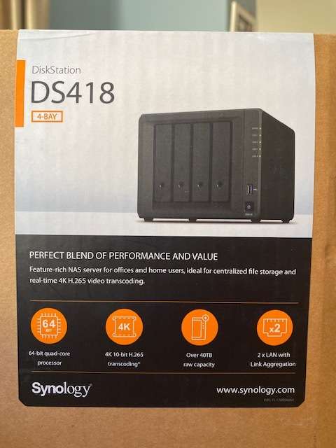 Synology 4 bay NAS DiskStation DS418 (Diskless/Barebone)