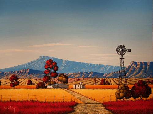 Landscap1.Original Painting by Nicky van Rensburg.1000x750mm!!!!